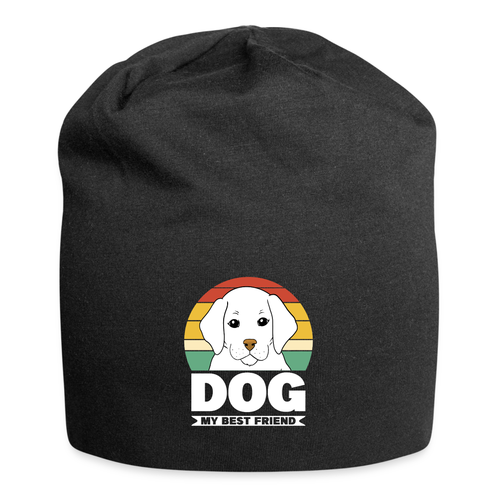 Bonnet en jersey : Dog is my Best Friend - noir