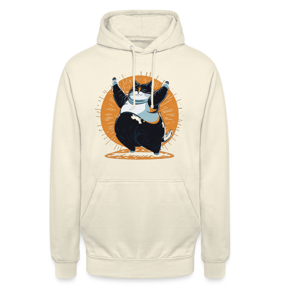 Sweat-shirt à capuche unisexe : chat - vanille