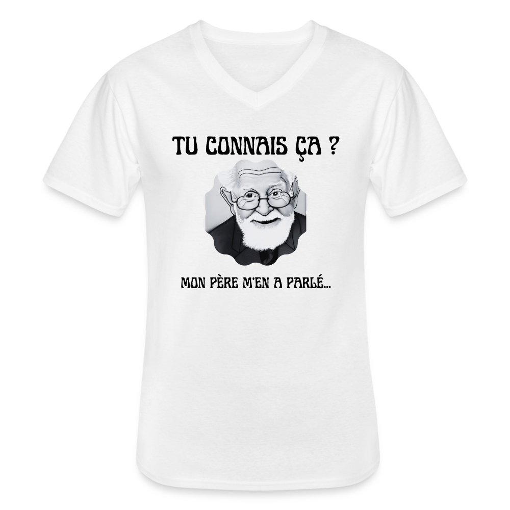 T-shirt classique col V Homme - blanc